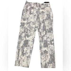 Tahari white and gray snakeskin print pull on pants with tummy control- …